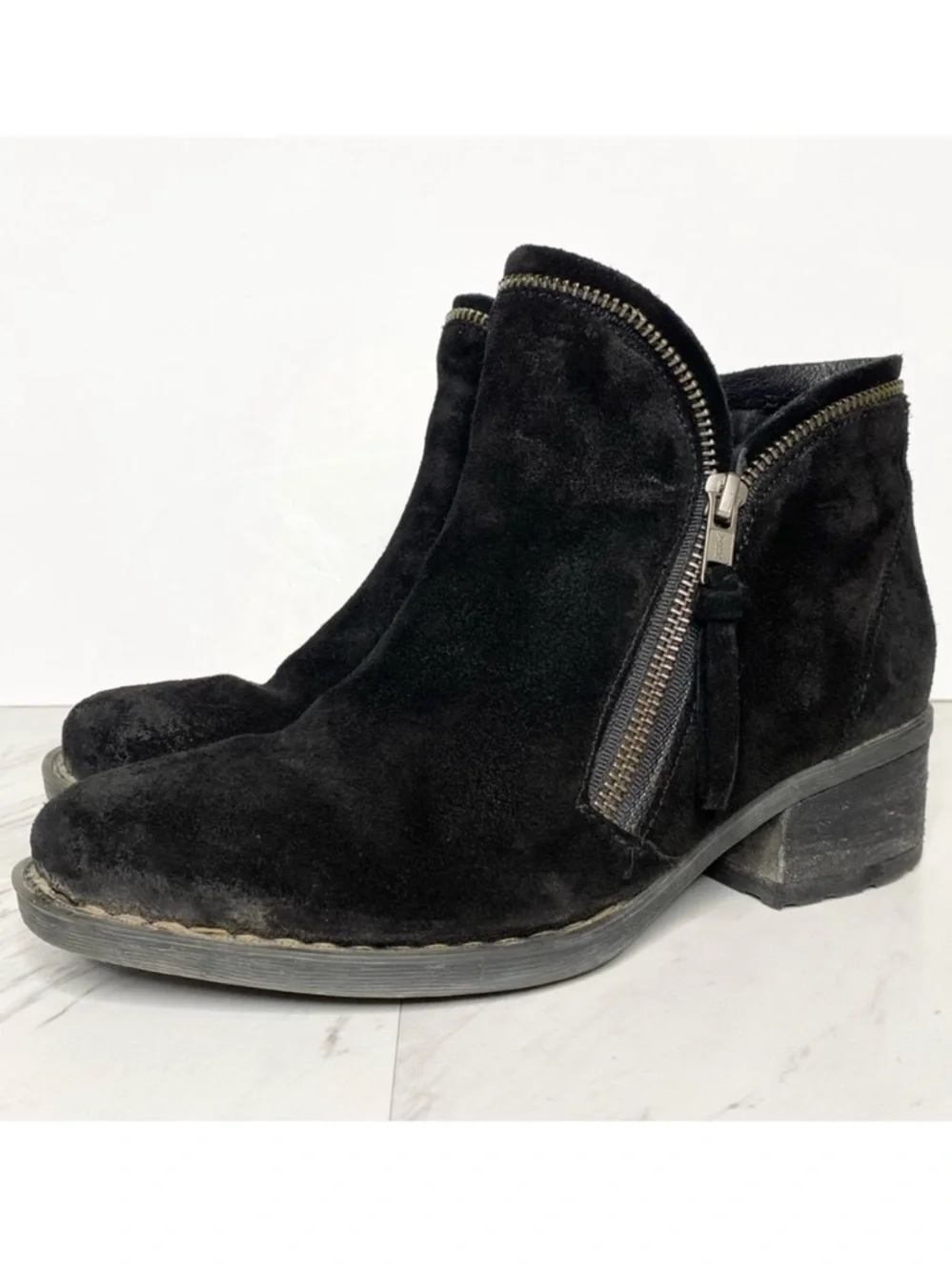 Born Montoro Black Suede Bootie 6